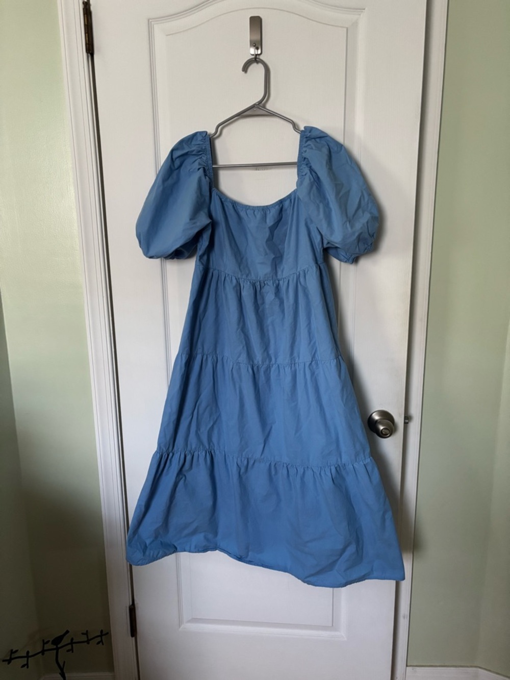 Sim and Sam blue puff sleeve dress